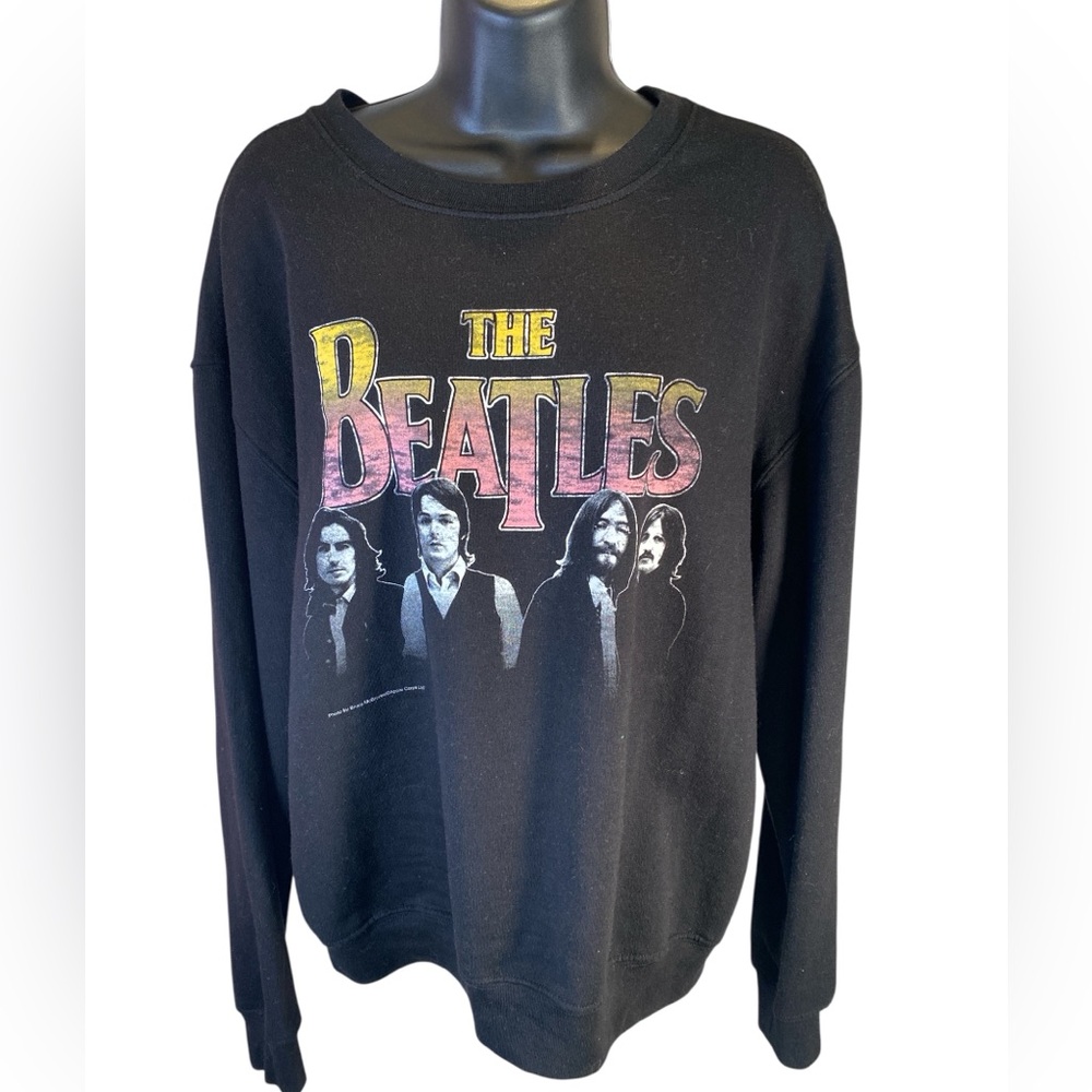 The Beatles Graphic Sweatshirt Black Pullover Licensed Apple Corps 2021 Size L